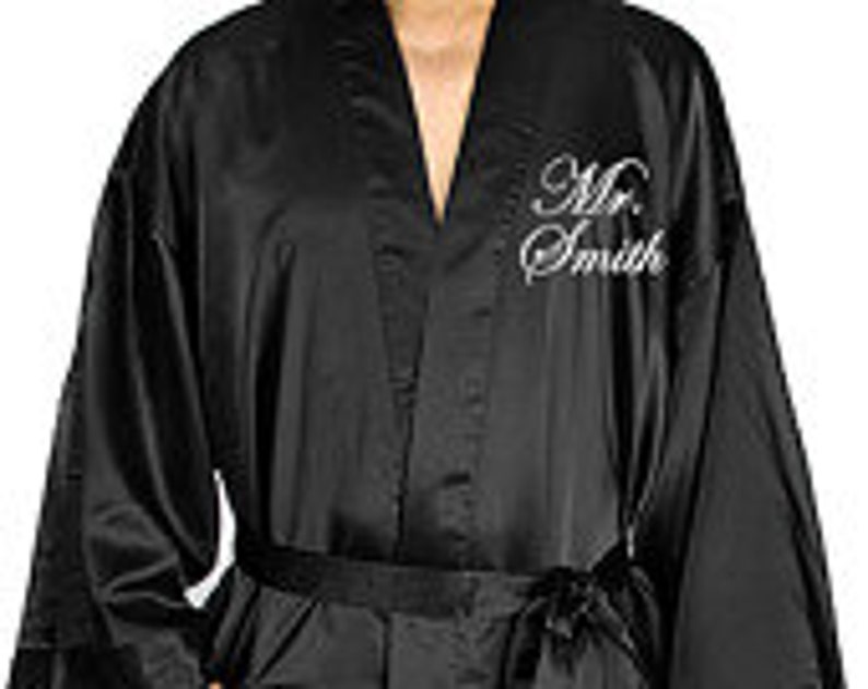 Personalized Satin Groom Robe for the honeymoon couples Etsy