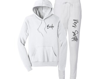 Conjunto deportivo personalizado a juego para la Sra., mono nupcial para la luna de miel