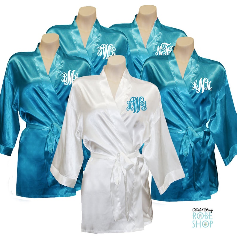 Buy Set of 10 Monogrammed Bridal Party Satin Robes Online in India Etsy