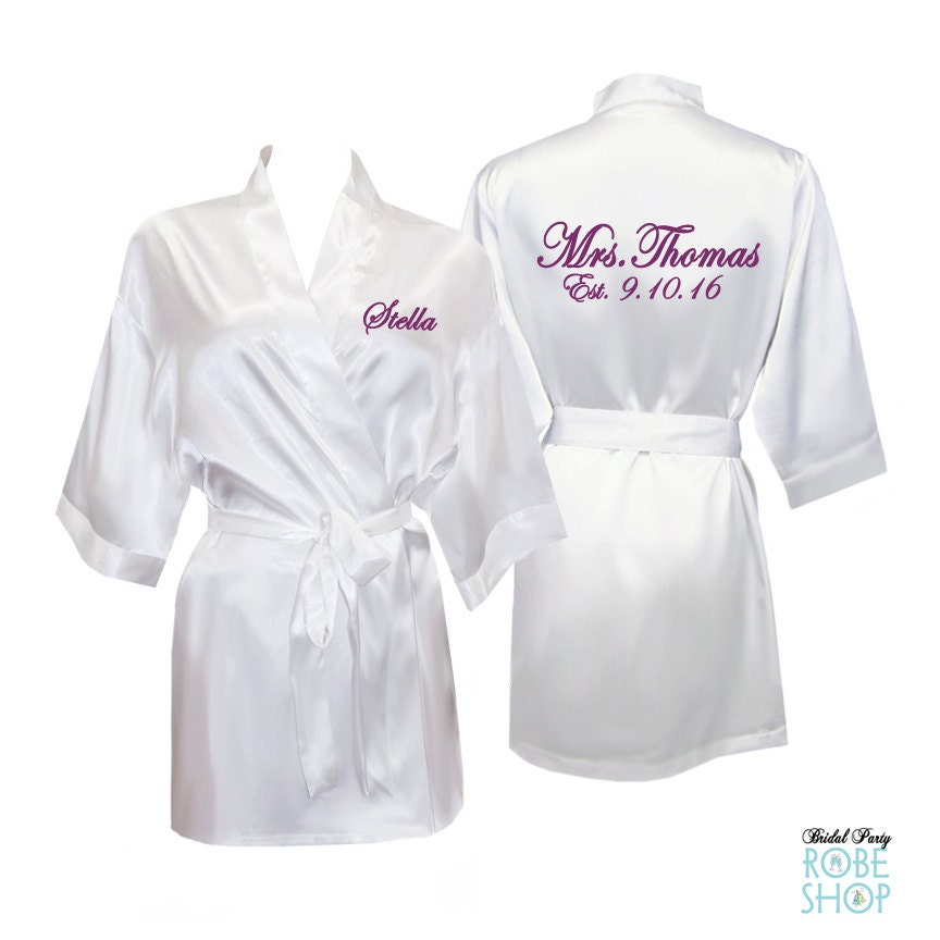 customized bridal robe