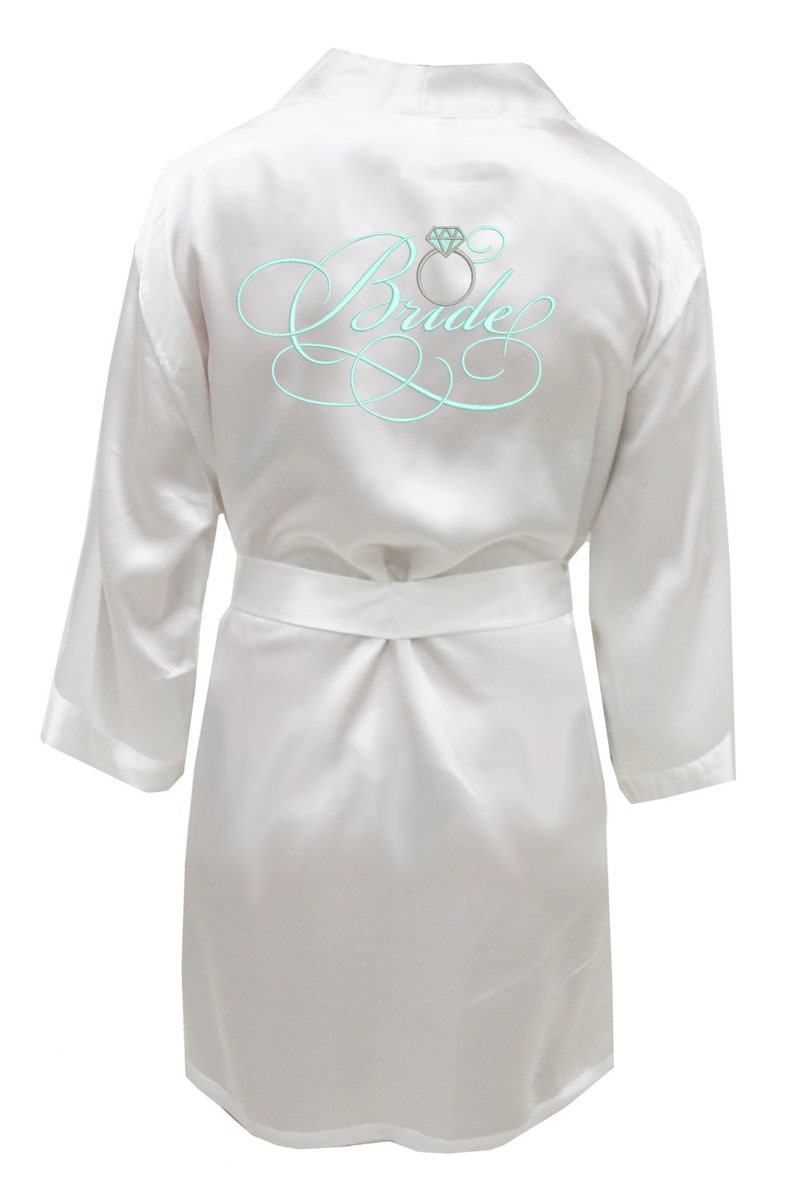 Bride Robe Satin Bridal Robe Bridal Shower Gift Idea Etsy
