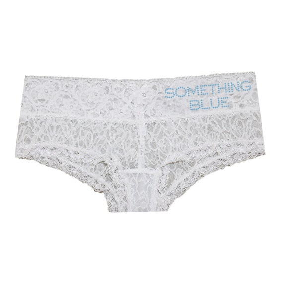 Something Blue Lace Bridal Underwear, Just Married Hipster, Cheeky