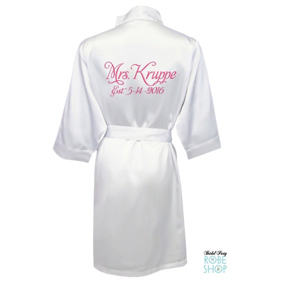 Embroidered bridal robe Clearance