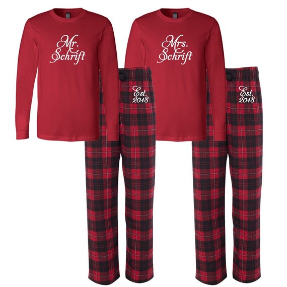 Mens Mr Shirt - Red Plaid Matching Couples Pajama Idea Mens Mr Shirt - Red Plaid Matching Couples Pajama Idea