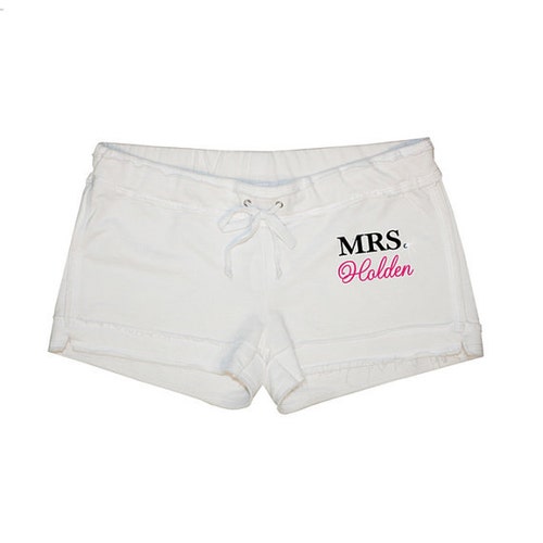 Personalized MRS. Shorts Bride Shorts Bridal Apparel Mrs Etsy