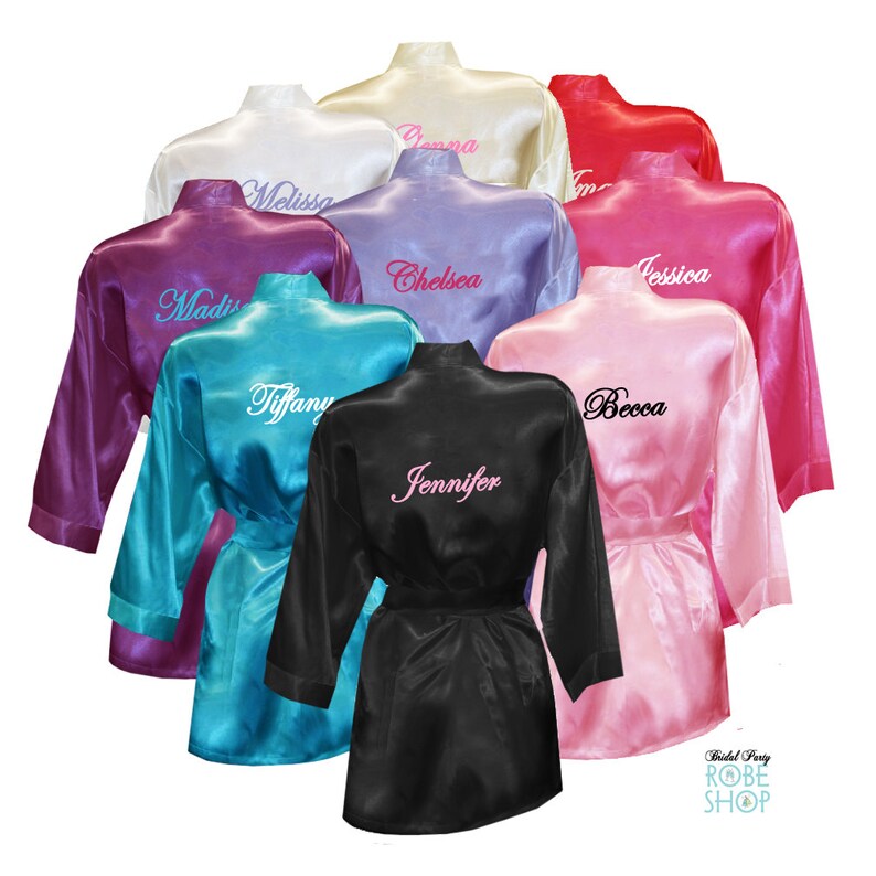 Set of 8 Personalized Bridesmaid Robes with First Names on Etsy