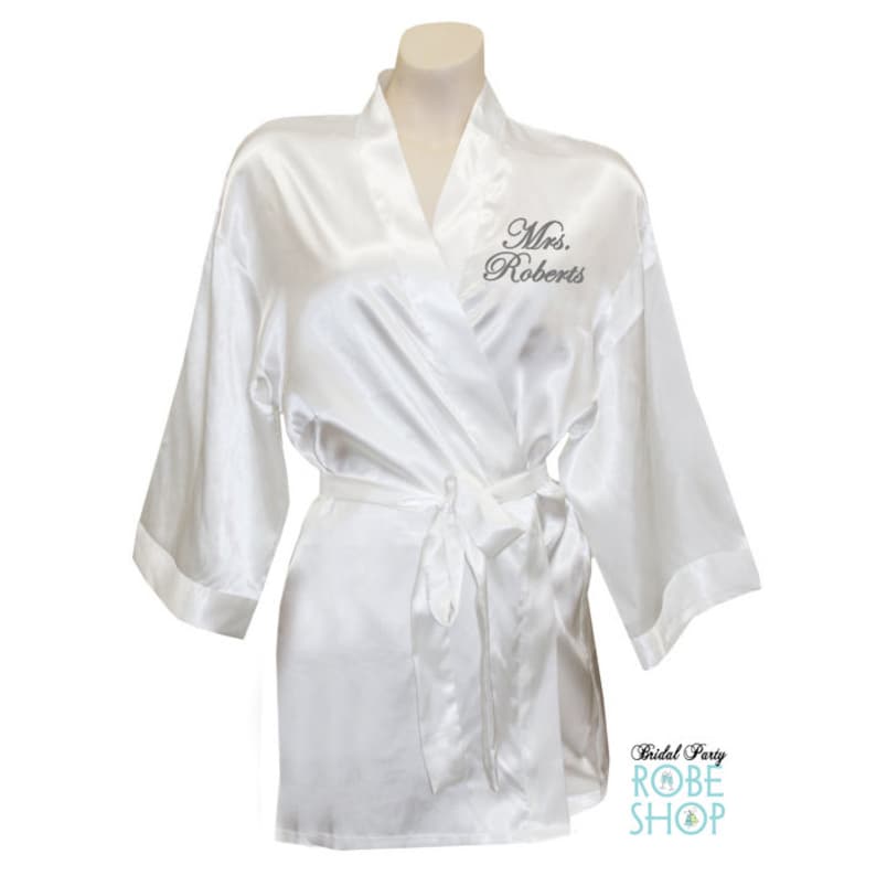 Mrs Robe Bridal Robes Satin Robe Bride Robe Bridal Etsy