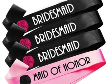 Custom Bridal Party Sash, bridesmaid Sash, Bachelorette party supplies, bachelorette party favor, Mrs. Personalized Satin bridal sash, gift