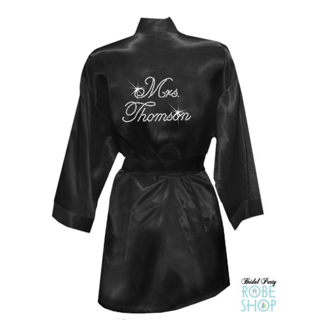 Personalized Satin Bridal Robe With Custom Mrs. Name in Etsy