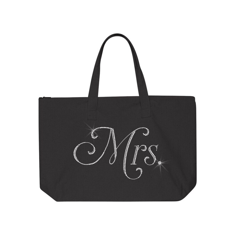 Mrs. Tote Bag Mrs. Crystal Tote Bag Bride Carry All Mrs | Etsy