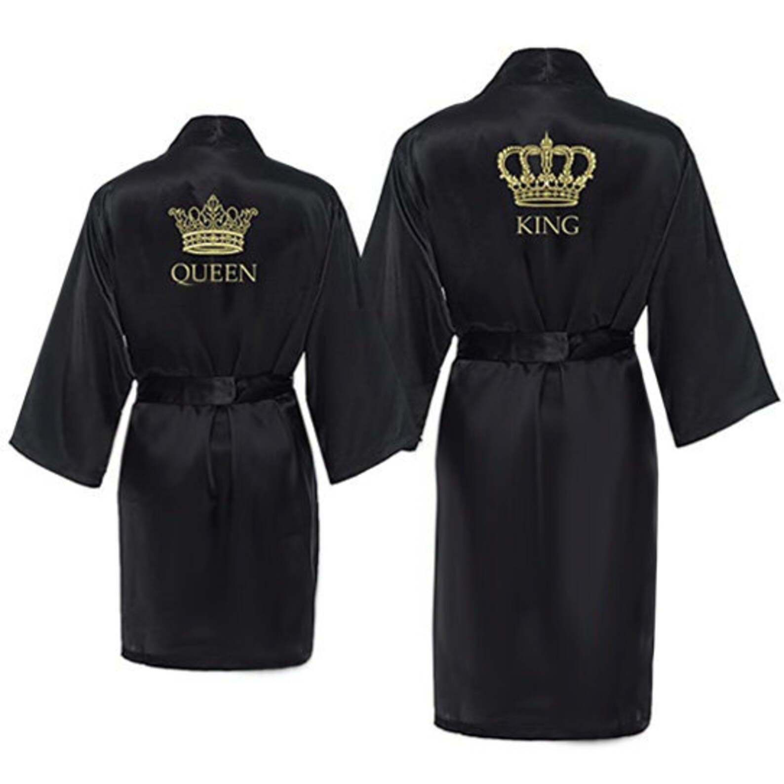King and Queen Robe Set King and Queen Satin Robes Gifts for Etsy