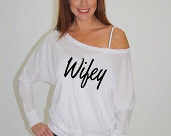 Wifey off Shoulder - Etsy