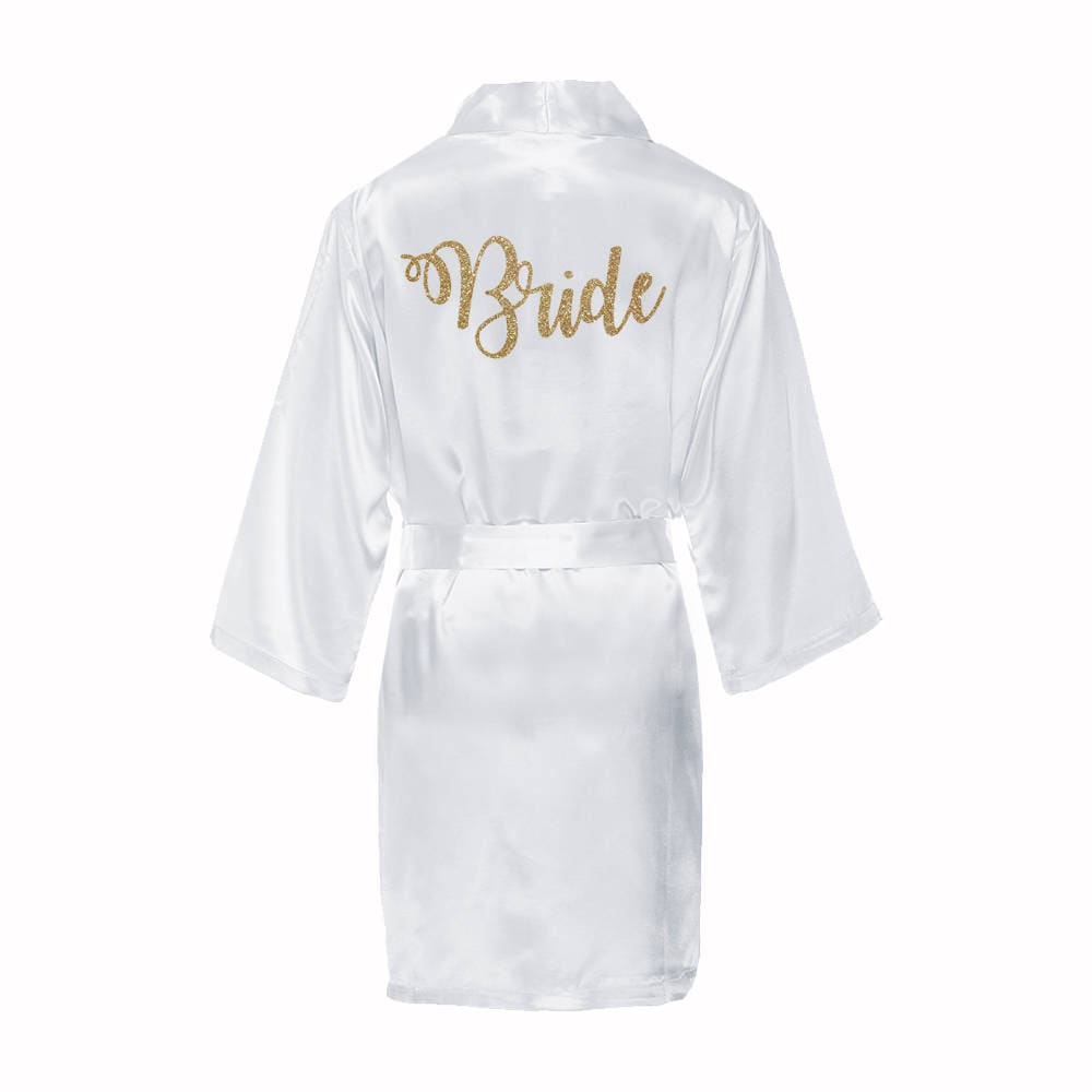 gold satin robe