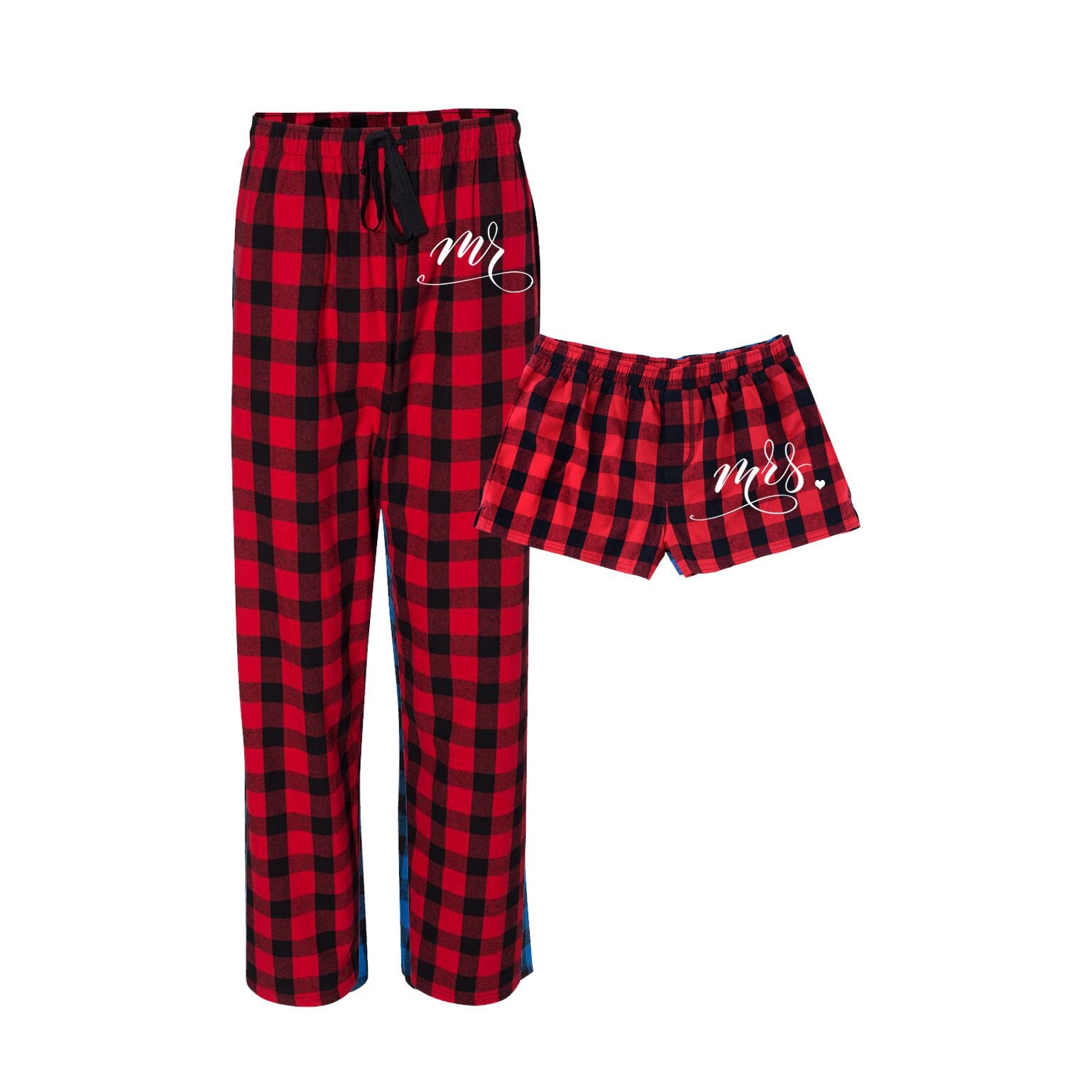 Mr and Mrs Flannel Pajamas, Mr and Mrs Couples Matching Pajamas, Gifts for  Couples, Matching Couples Pjs, Engagement Gift, Anniversary Gift -   Canada