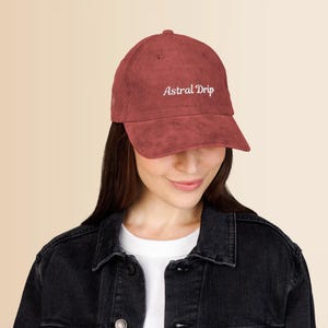 Wub Warrior Rave Hat – For Bass-Driven Souls- Vintage Embroidered Corduroy Cap