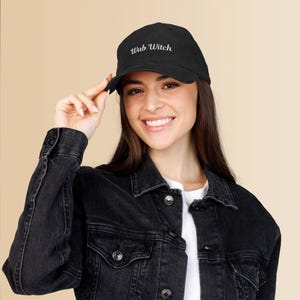 Wub Witch Rave Hat For Bass-Driven Souls, Vintage Embroidered Corduroy Cap