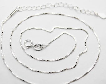Sterling Silver Girls .8mm Box Chain MONTANA State Pendant Necklace