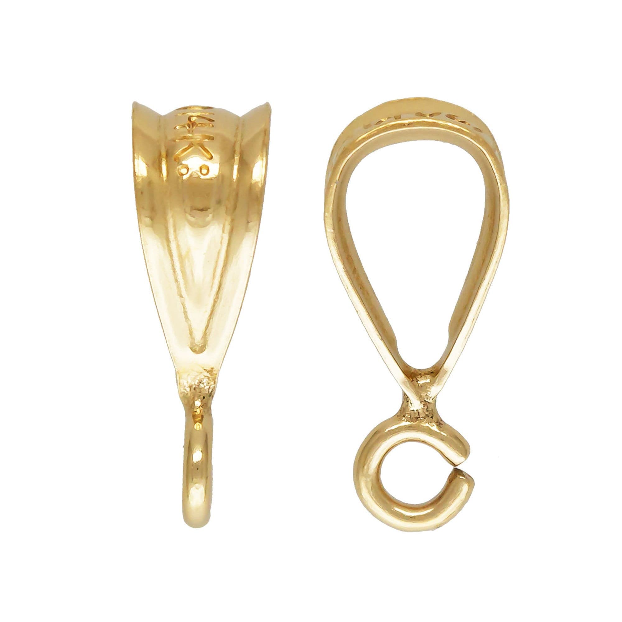 Pandora Charm Adapter UGems 14k Gold Pendant Bail Enhancer Small