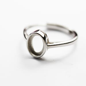 1pc adjustable 6*8mm 925 sterling silver jewellery findings,ring mounting, ring setting,for 6*8mm beads