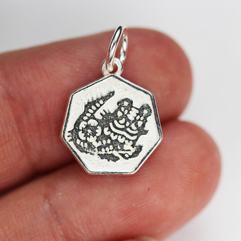 Charm 1pc chinese zodiac charm, 925 sterling silver jewellery findings charm beads ,12mm button charm image 4