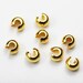 Crimp  Cover 20pcs  Gold Vermeil Style Jewellery Findings Crimp Cover for Ends, 4mm round 