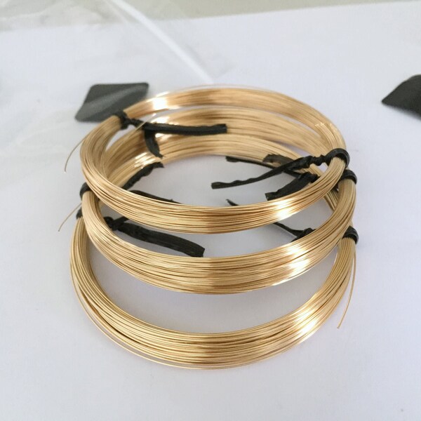 14k gold filled wires, round wires, soft or half hard footage, wire 28-30 gauge