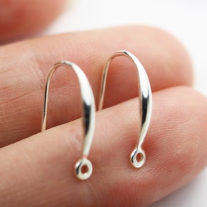 Earring findings 4pcs 925 sterling silver jewellery findings earstud, 16mm length drop with loop, hole1mm