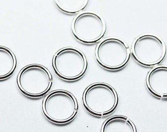 Jump ring 10pcs 18gauge 8mm 925 sterling silver  jewellery findings jump ring,close but unsoldered round