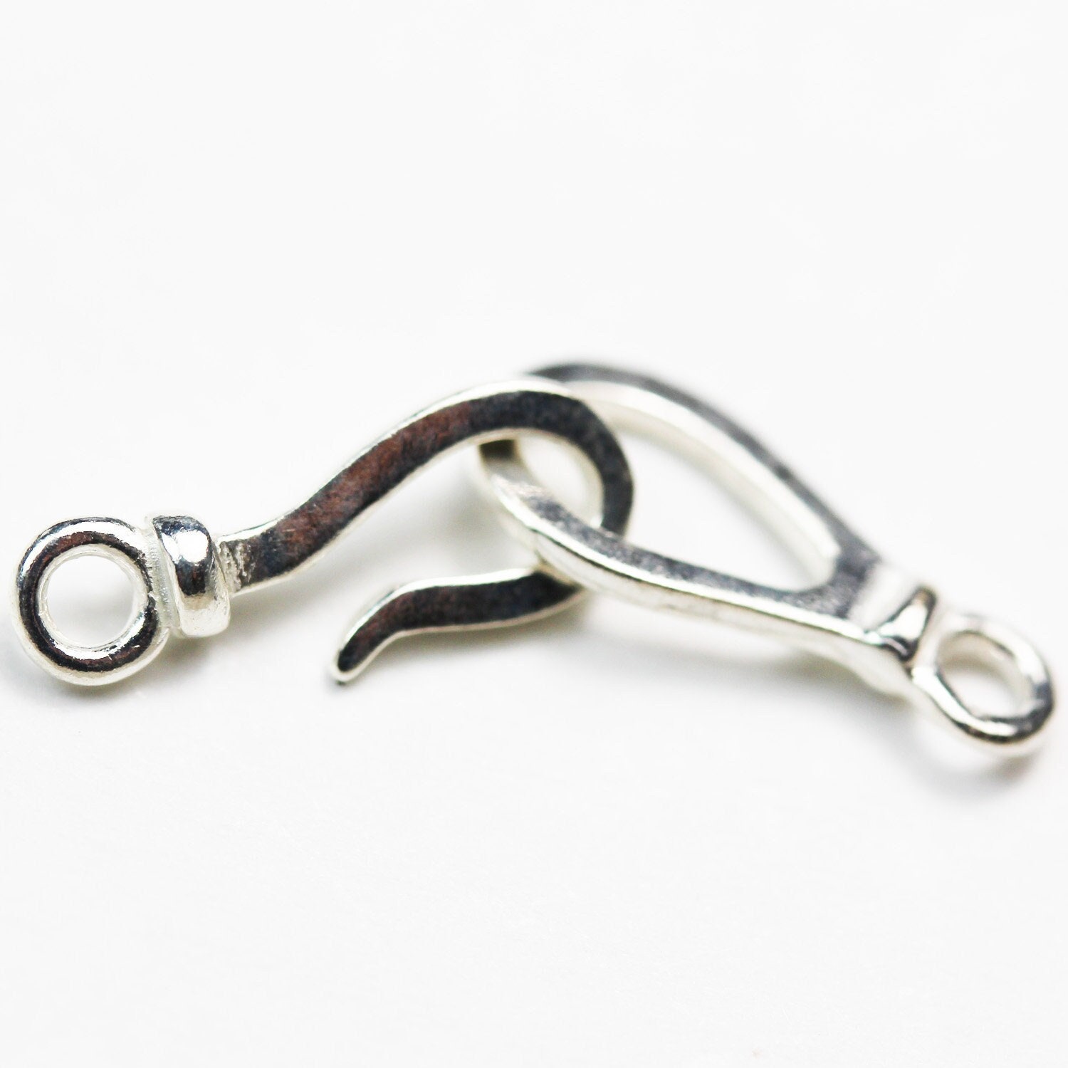 Sterling Silver 925 Revolving Hook and Eye clasp (hook 23mm; eye