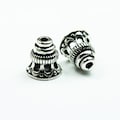 Sterling end caps 4pcs antiqued 925 sterling silver jewelry findings bead cap,8*8mm filigree flower cap,5mm inner size,1mm hole product logo