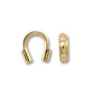 Gold-filled Wire Protector Cable and Stringing Thimble .021 Inch Hole, 14k  Gold-filled Findings 20 Pc 4.5x3mm GF1001-20 