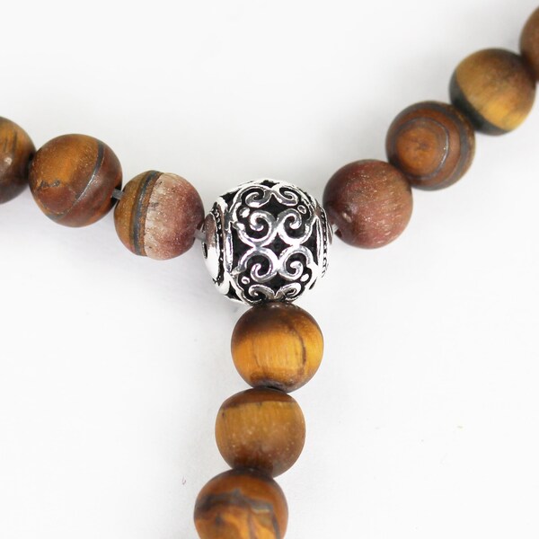 Natural Agate Guru Beads Set – 3-Hole Spacer For Tibetan Mala & DIY Jewelry Making (18x32mm)