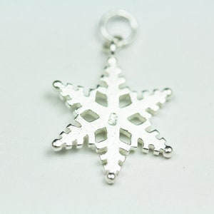 Charm2pcs 925 sterling silver jewellery findings charm beads , 20mm snowflake