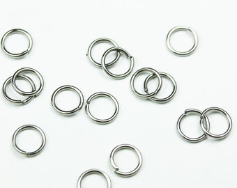 100pcs 6mm 20gauge Stainless Steel Jump ring ,Jewellery findings,Close but Unsoldered round, 0.8mm thick - FDR0102