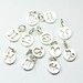 Charms 1pc Constellation,Zodiac Charm, 925 Sterling Silver Jewellery findings Charm Beads ,10mm Button charm 