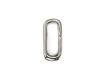 Necklace clasp 1pc 925 sterling silver jewellery findings open ring clasp, 14*6mm oval, 2.5mm thickness