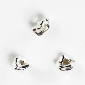 2.53mm beads 50pcs 925 sterling silver jewellery findings irregular shape spacers, hole 1 mm image 4