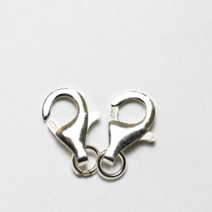 Lobster clasp 4pcs 9mm s.silver jewellery findings lobster clasps ,925 sterling silver,9*5mm with 4mm ring