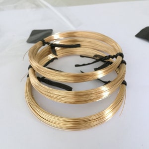 14k gold filled wires, round wires, soft or half hard footage, wire 26-18 gauge