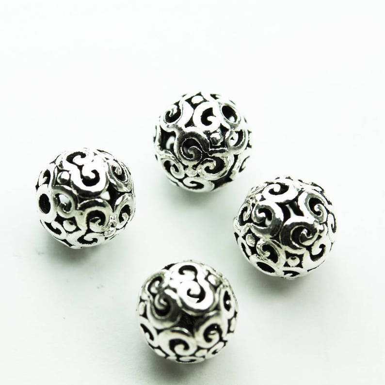 2pcs 8mm Antiqued 925 Sterling Silver Jewellery Findings Etsy Canada