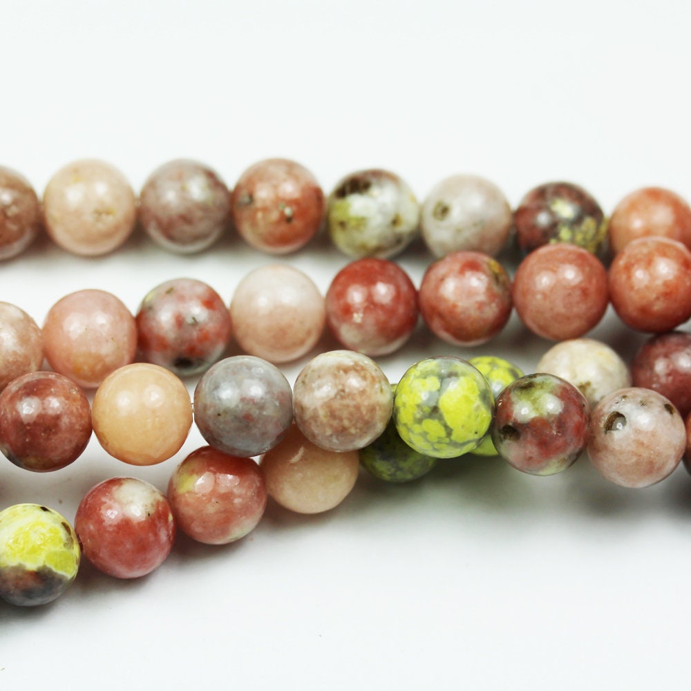 Cherry Blossom Jasper 8mm Round Japser Gemstone Etsy UK