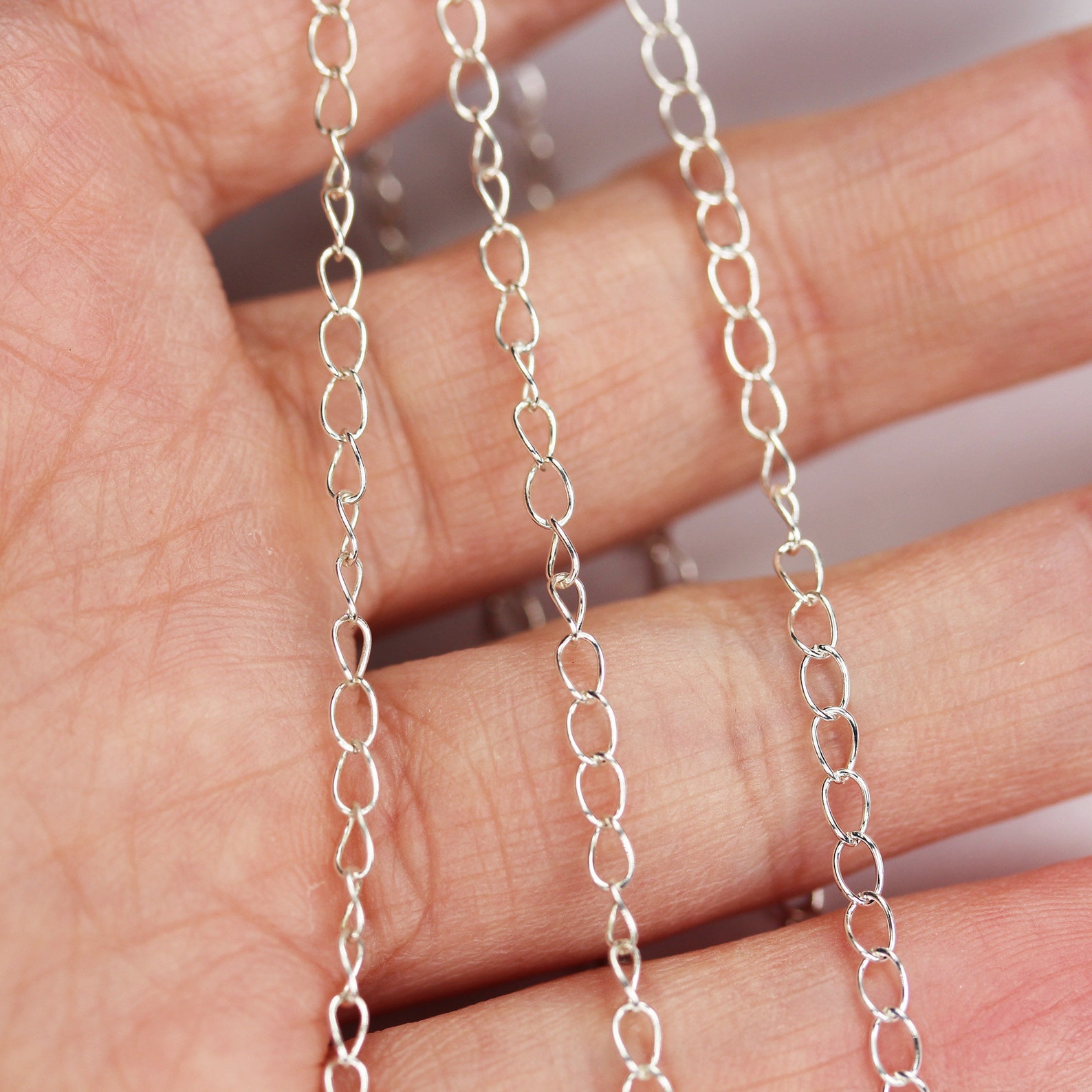 Necklace Extender Chain 925 Sterling Silver Extension Chain Etsy