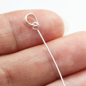 Pendant bail 5pcs 925 sterling silver bail, jewellery findings, ice pick bails, with 45mm 23gauge eye pin