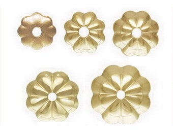 14k goldgefüllte Perlenkappe, 10 Stück, Schmuckherstellung, runde Perlenkappe, 4/6 mm Perlenkappe, 1 mm Loch