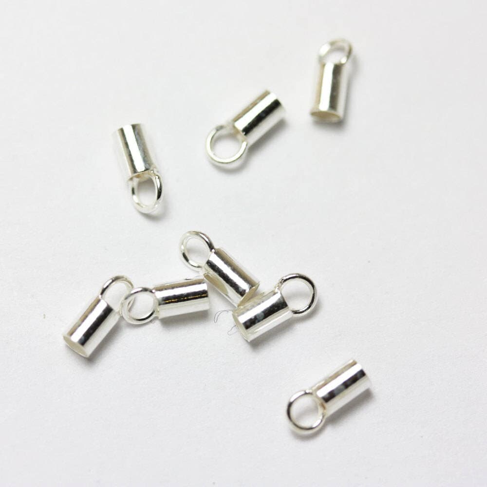 10pcs Stainless Steel Wire Rope Thread Cord Metal Crimps End Caps for  Necklace Bracelet Jewelry Making JS316 