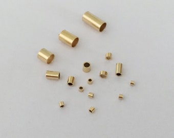 Crimp beads 14k gold filled  20pcs jewelry making findings  for ends ,1-3mm size