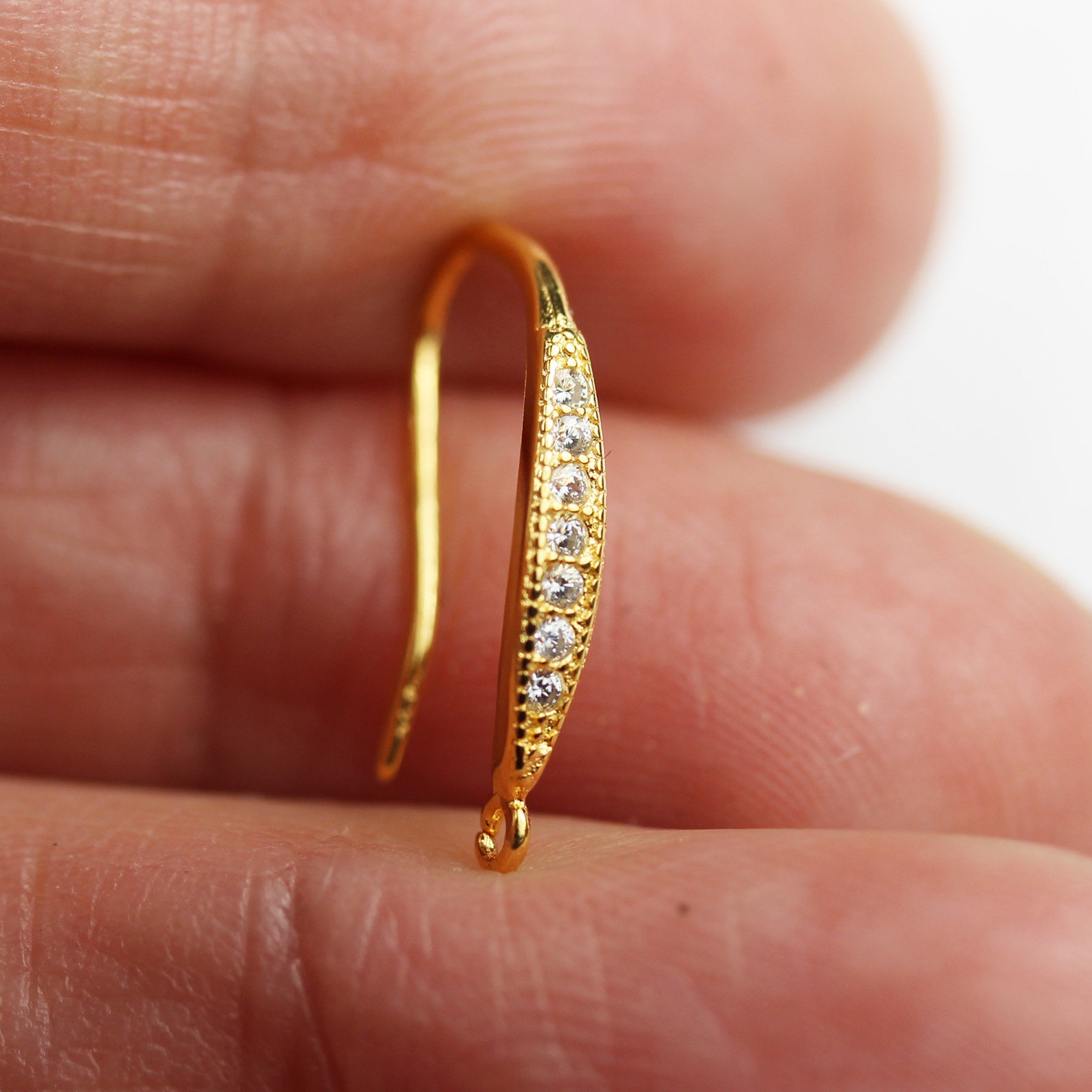 4pcs 24Kgold vermeil on 925s.silver Jewellery Findings Etsy