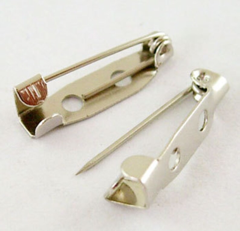 20pcs Jewellery Findings Brooch Pin Backs Platinum Plated Etsy