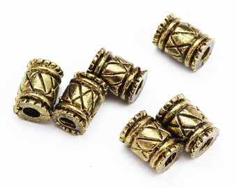 Raw Metal beads for jewelry making and macrame making BS103 9MM Brass Beads Macrame Beads 9x6mm beads 3/5/10/20PCS Big Brass beads