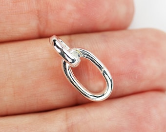 1pc 925 sterling silver jewellery findings lobster claw clasp,14*8.5mm with 8mm closed ring